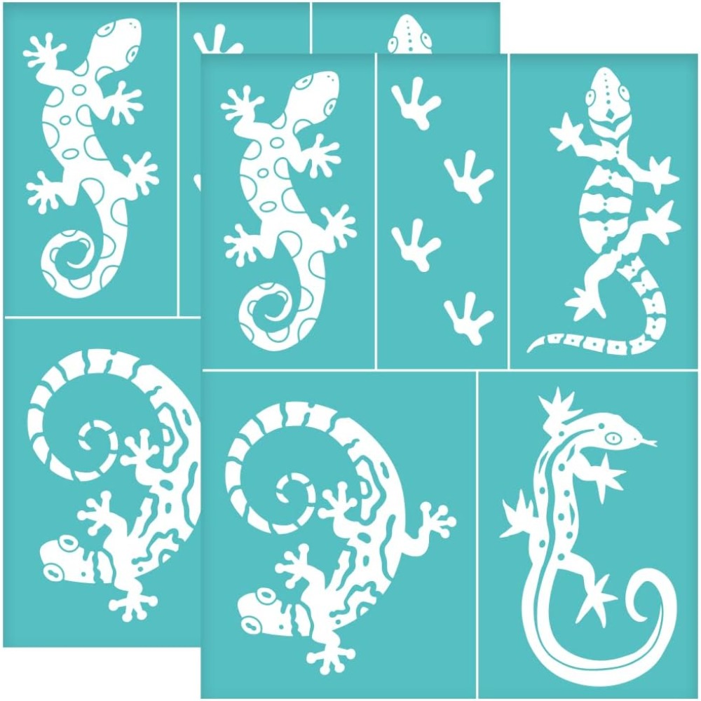 Silk Screen Printing - 2Pcs 8.6x11 Inch Lizard Self-Adhesive Silk