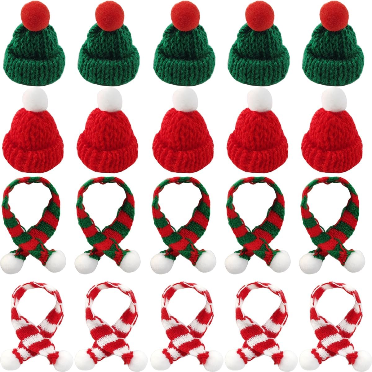 Art Craft Hat - 32PCS Mini Knit Hat Mini Christmas