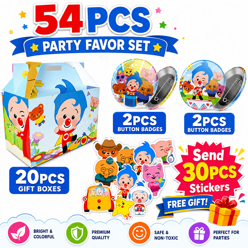 Art Craft Earth Day - Clown Cartoon Pattern Paper Box Brooch