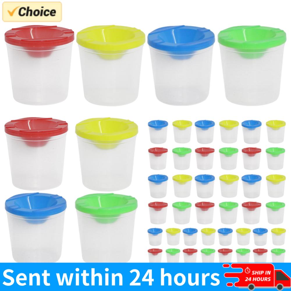 Art Craft Cup - Non-Spill Paint Cups with Colored Lids