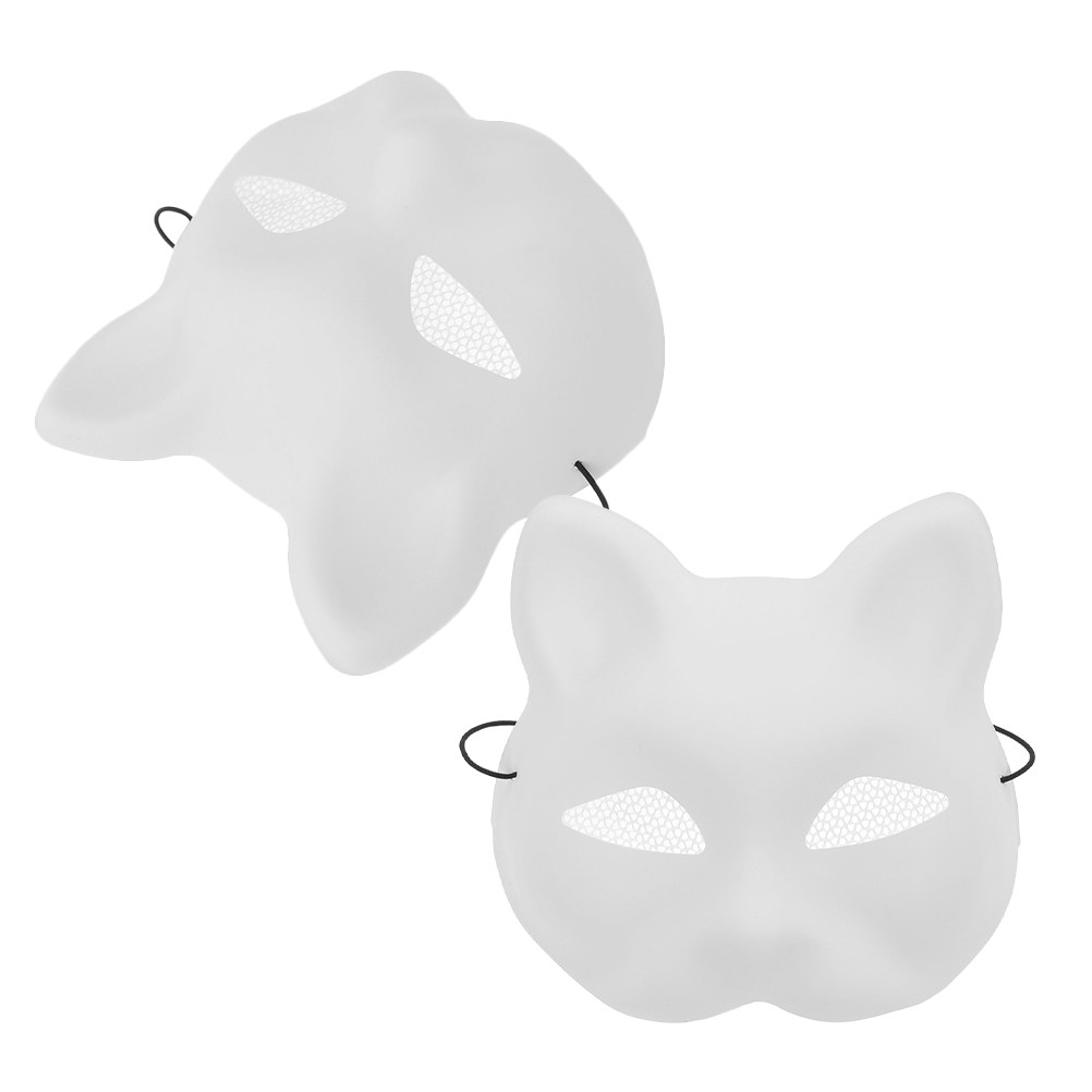 Art Craft For Preschool - 2Pcs Adorable Cat Design Paintable Plastic