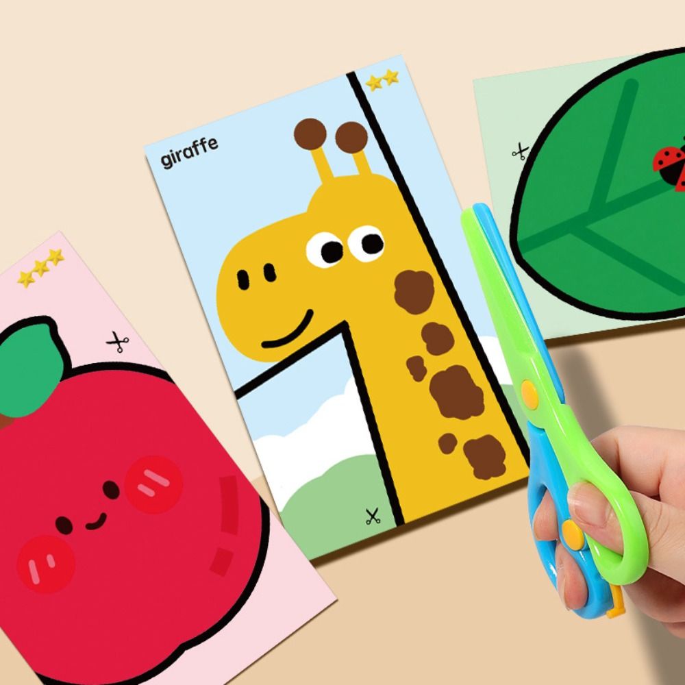 Art Craft For Preschool - Safety Children Paper Cuttings Kits with