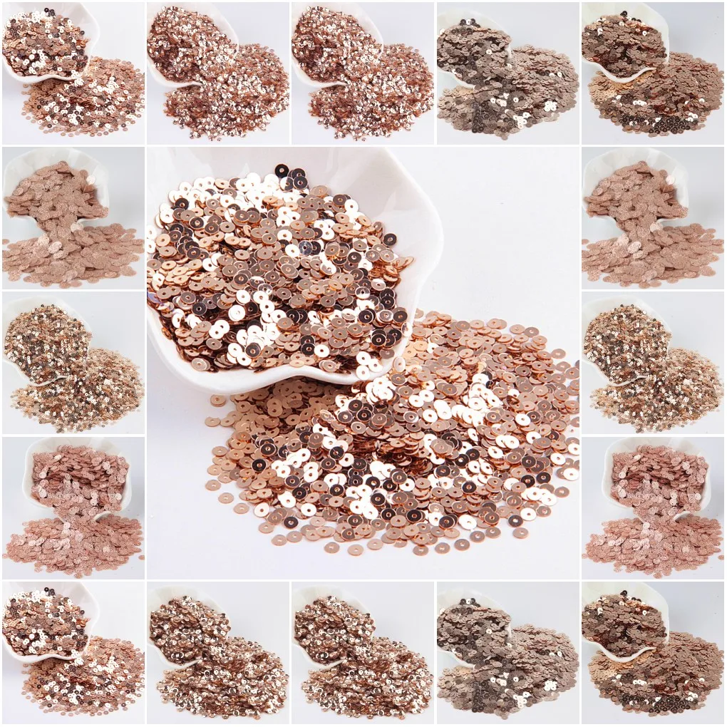 Art Craft Cup - Champagne Sequin 3mm -10mm Glitter Cup