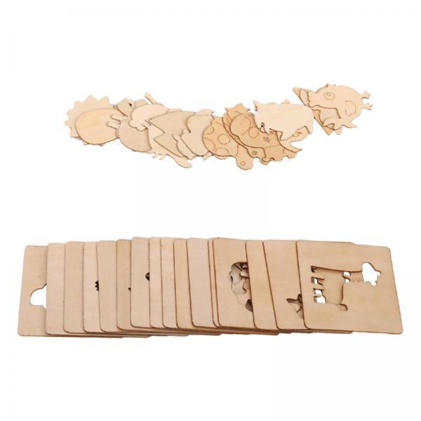 Art Craft For Preschool - Kids Drawing Stencils Wooden Reusable Templates