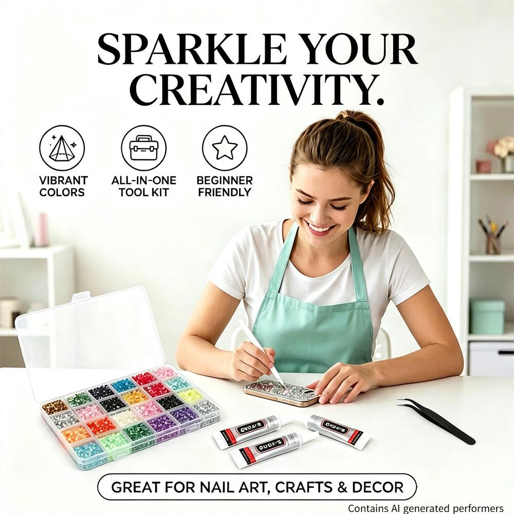 Art Craft Glue - Multi Color 3mm Flatback Resin Rhinestone