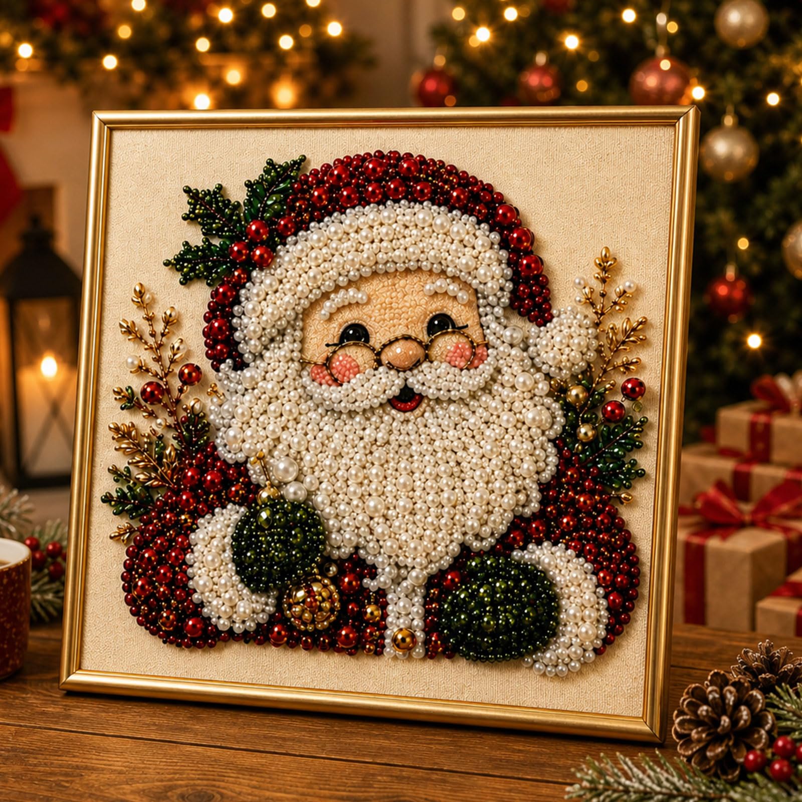 Art Craft Glasses Frames - DIY Christmas Pearl Diamond Painting Kit