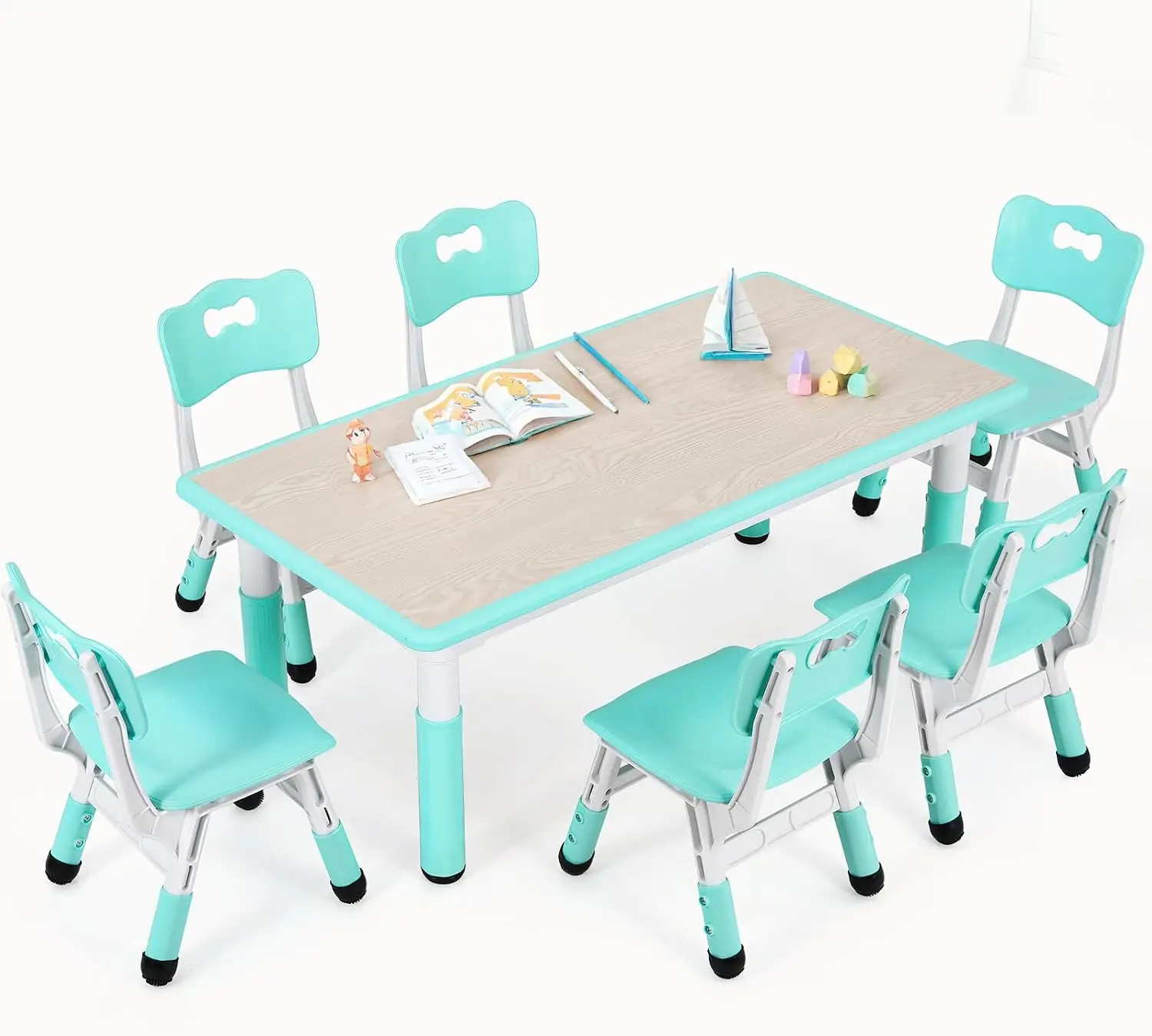 Kids Table and 6 Chairs Set, H - огляд і ціна Art Craft For Preschool