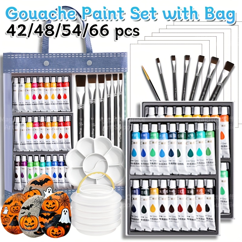 Back to School 42/48/54/66 pcs - огляд і ціна Gouache Paint Set