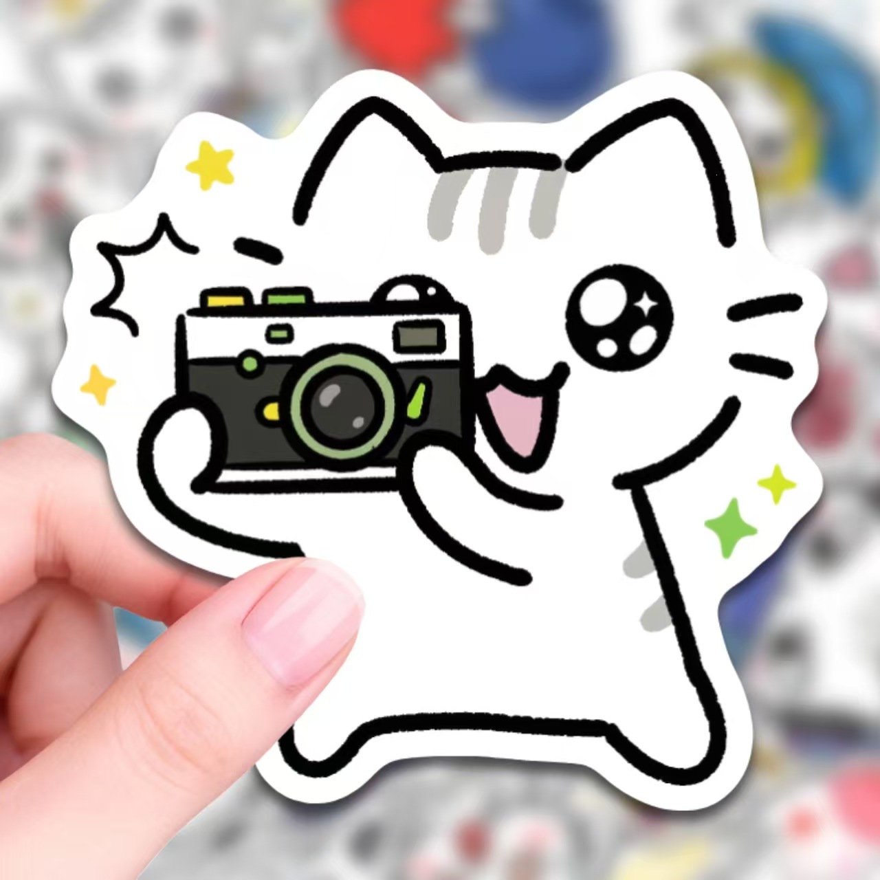 50 Cute Funny Line Art Cat Sti - огляд і ціна Art Craft Cup