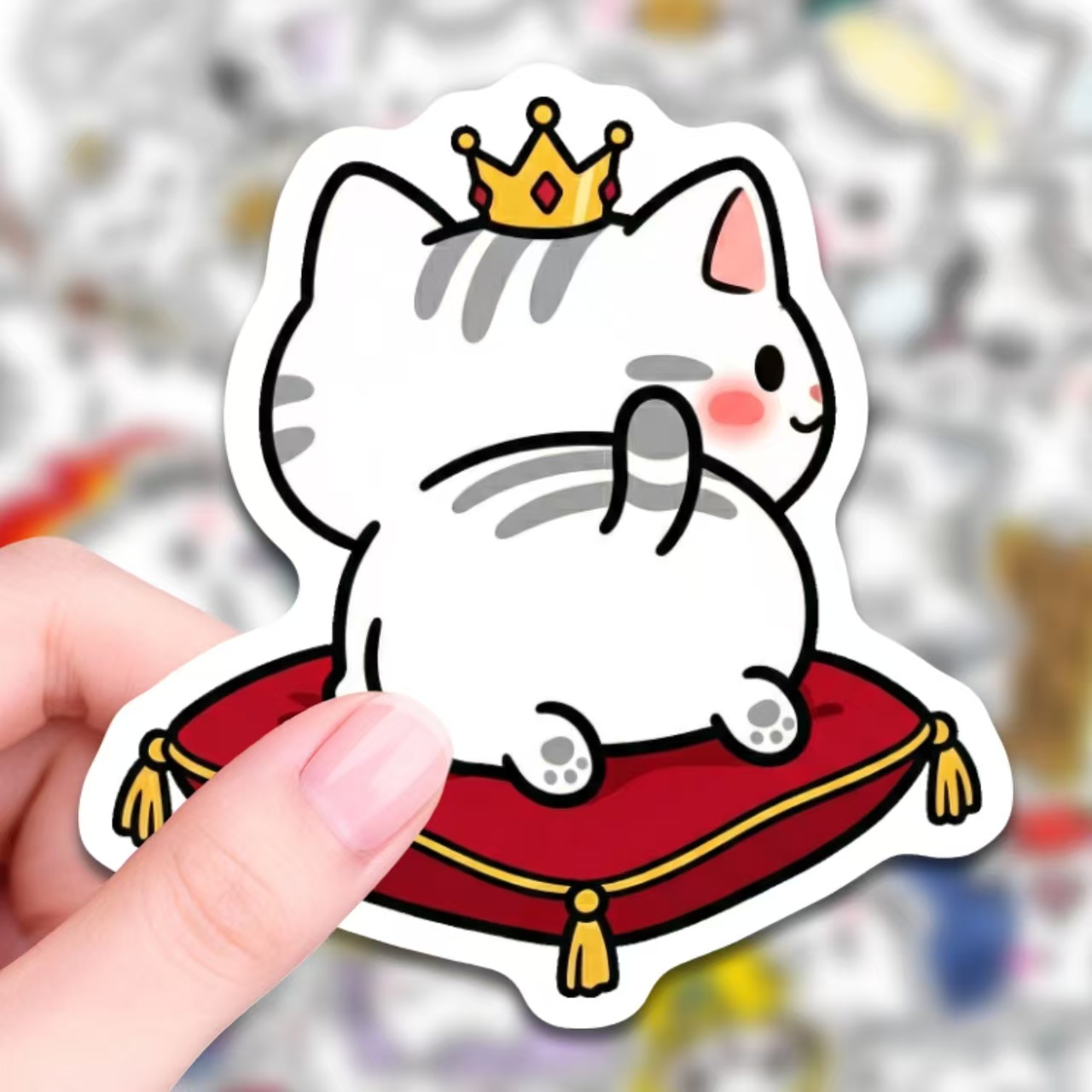 50 Cute Funny Line Art Cat Sti - огляд і ціна Art Craft Cup