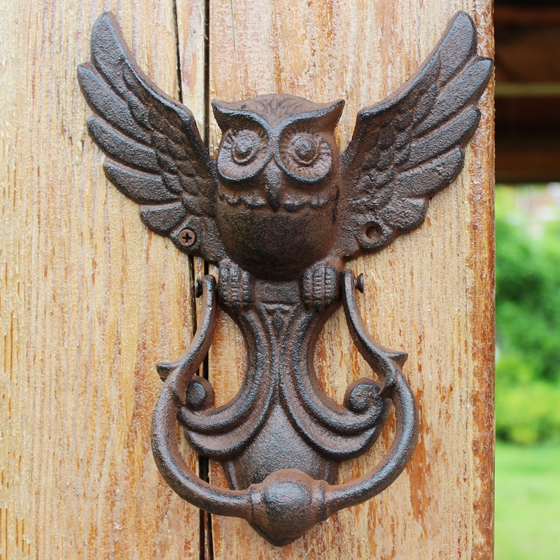 Rustic Owl Cast Iron Door Knoc - огляд і ціна Art Craft Door
