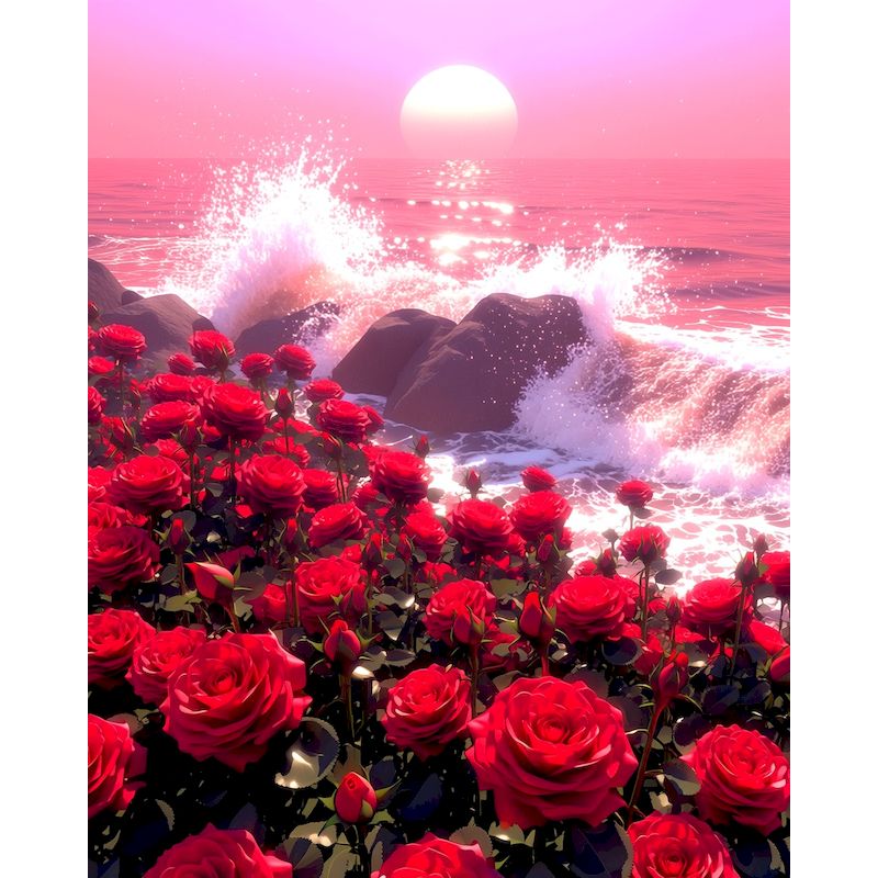 GATYZTORY Seaside Rose Paintin - огляд і ціна Art Craft Decoration Ideas