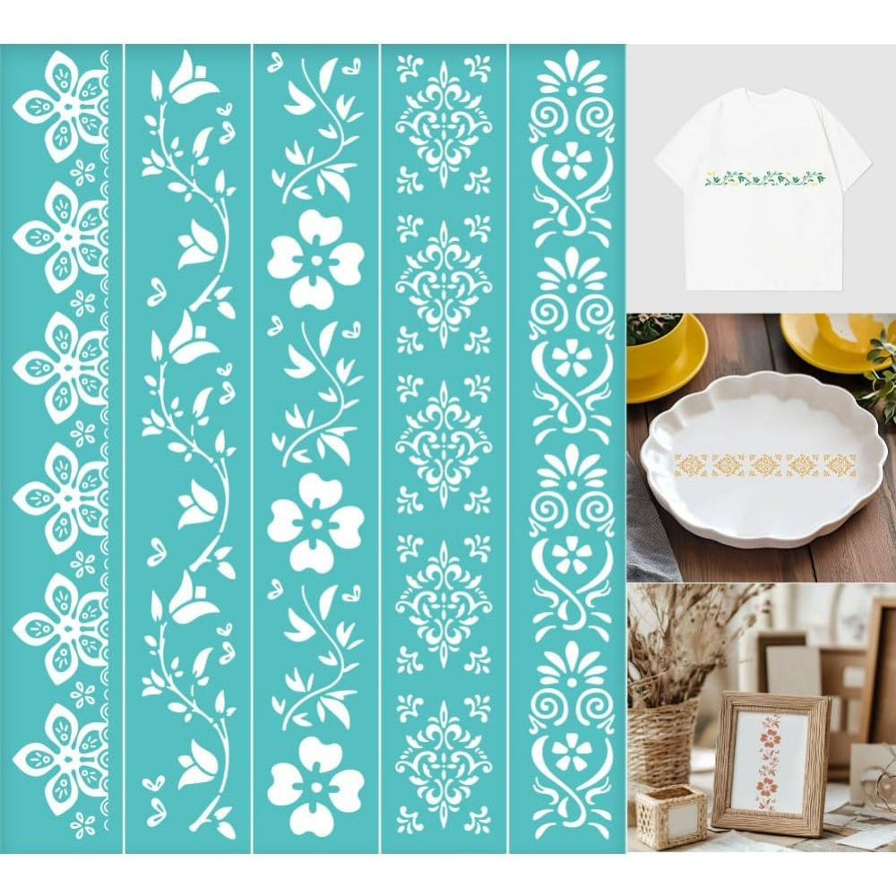 2 Pcs Flower Borders Silkscree - огляд і ціна Silk Screen Printing