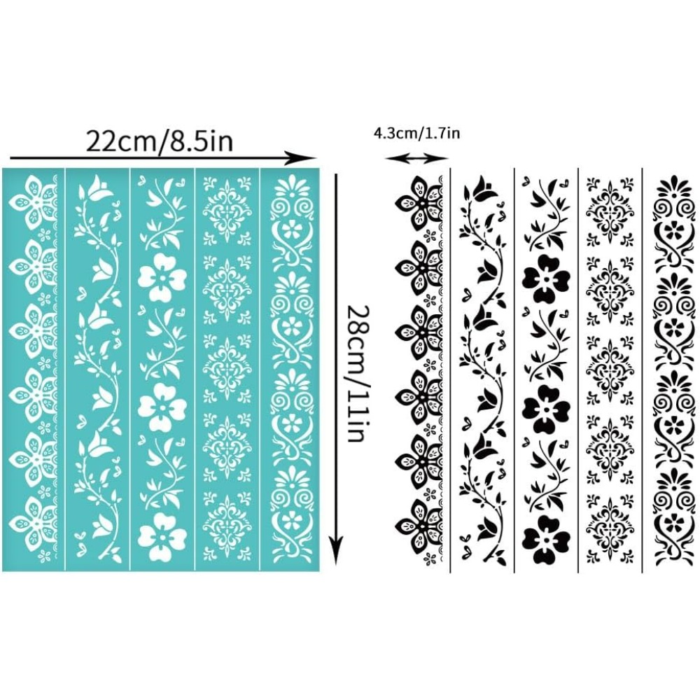 2 Pcs Flower Borders Silkscree - огляд і ціна Silk Screen Printing