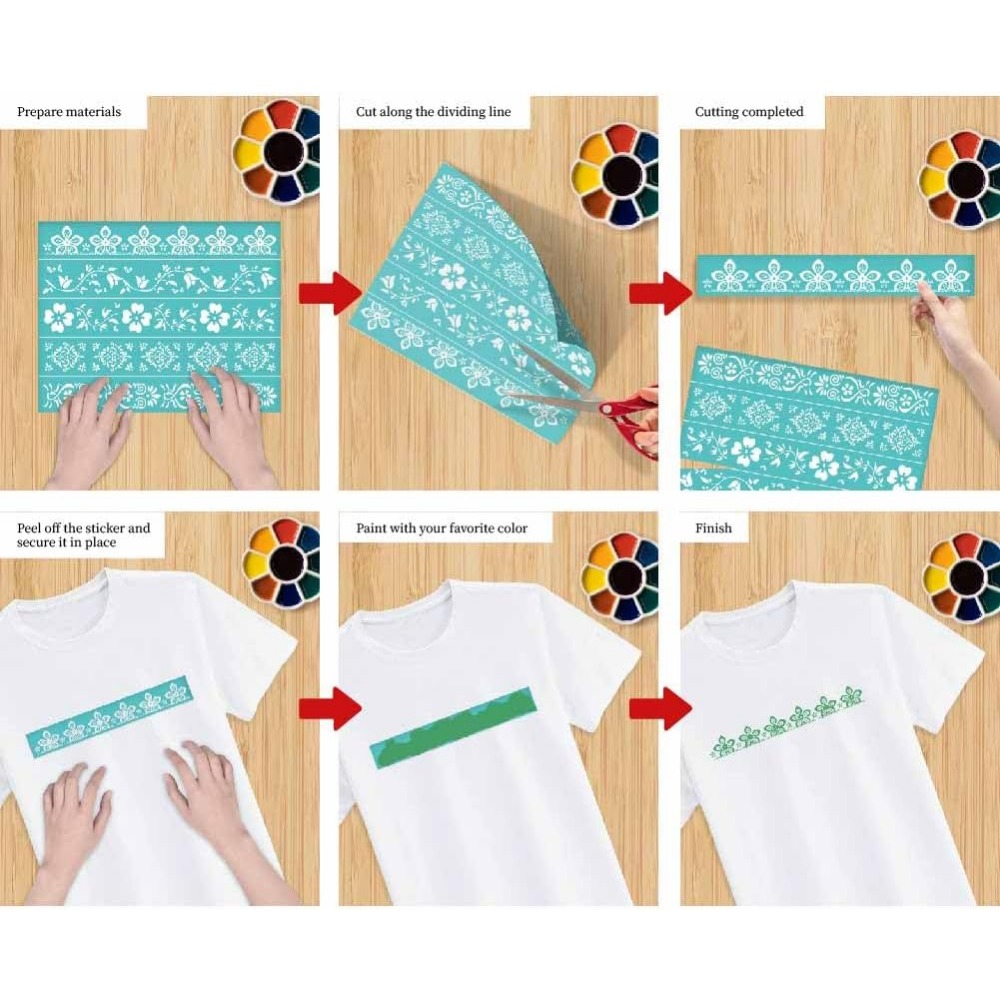 2 Pcs Flower Borders Silkscree - огляд і ціна Silk Screen Printing