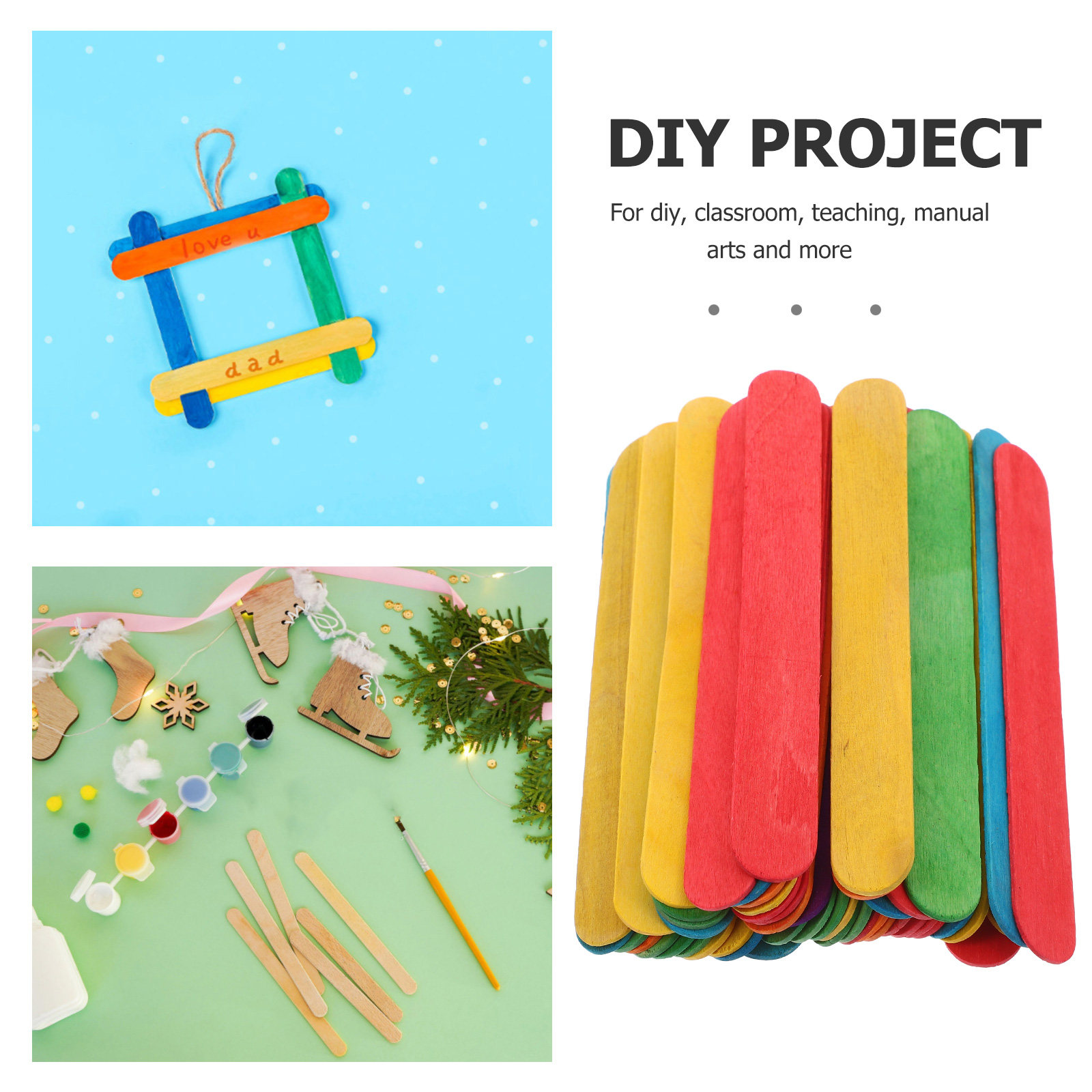 50Pcs Jumbo Colored Ice Pop St - огляд і ціна Art Craft Jumbo