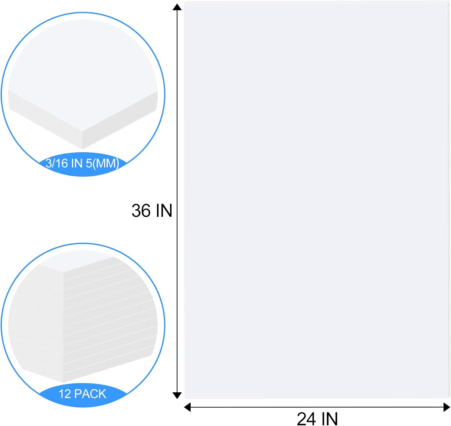 12 Pack White Foam Board, 24 x - огляд і ціна School Of Art X Craft