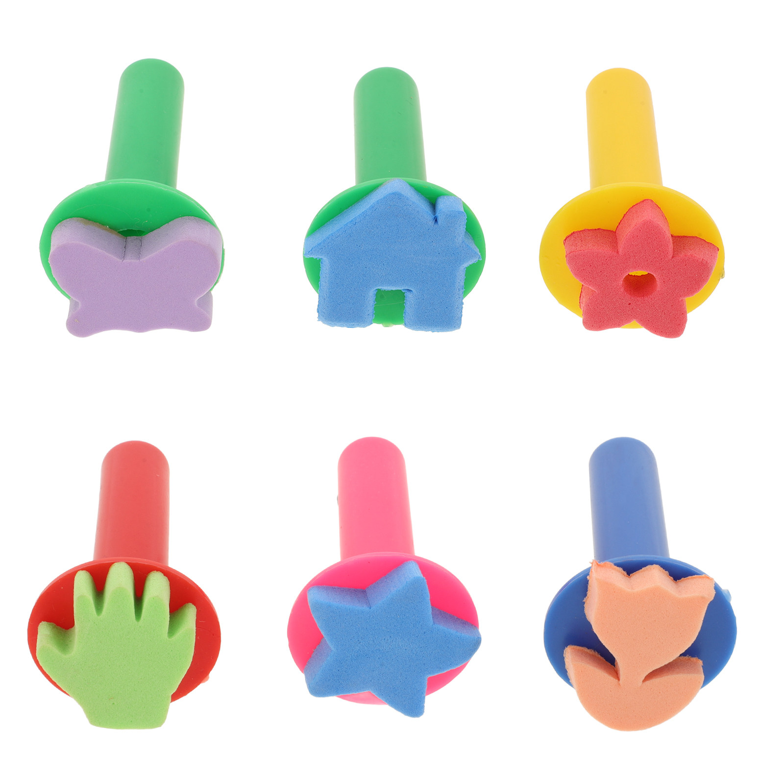 6Pcs Kids Foam Sponge Brush Se - огляд і ціна Art Craft For Preschool