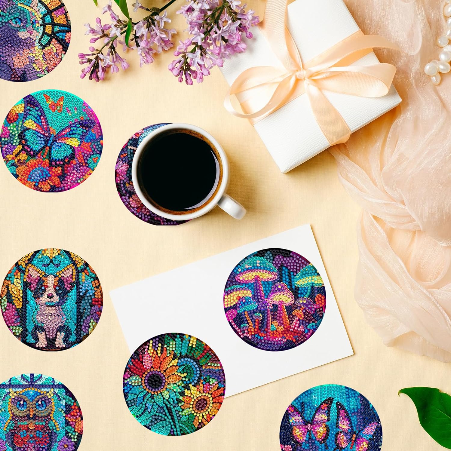 SDOYUNO 8pcs Diamond Art Coast - огляд і ціна Art Craft Cup