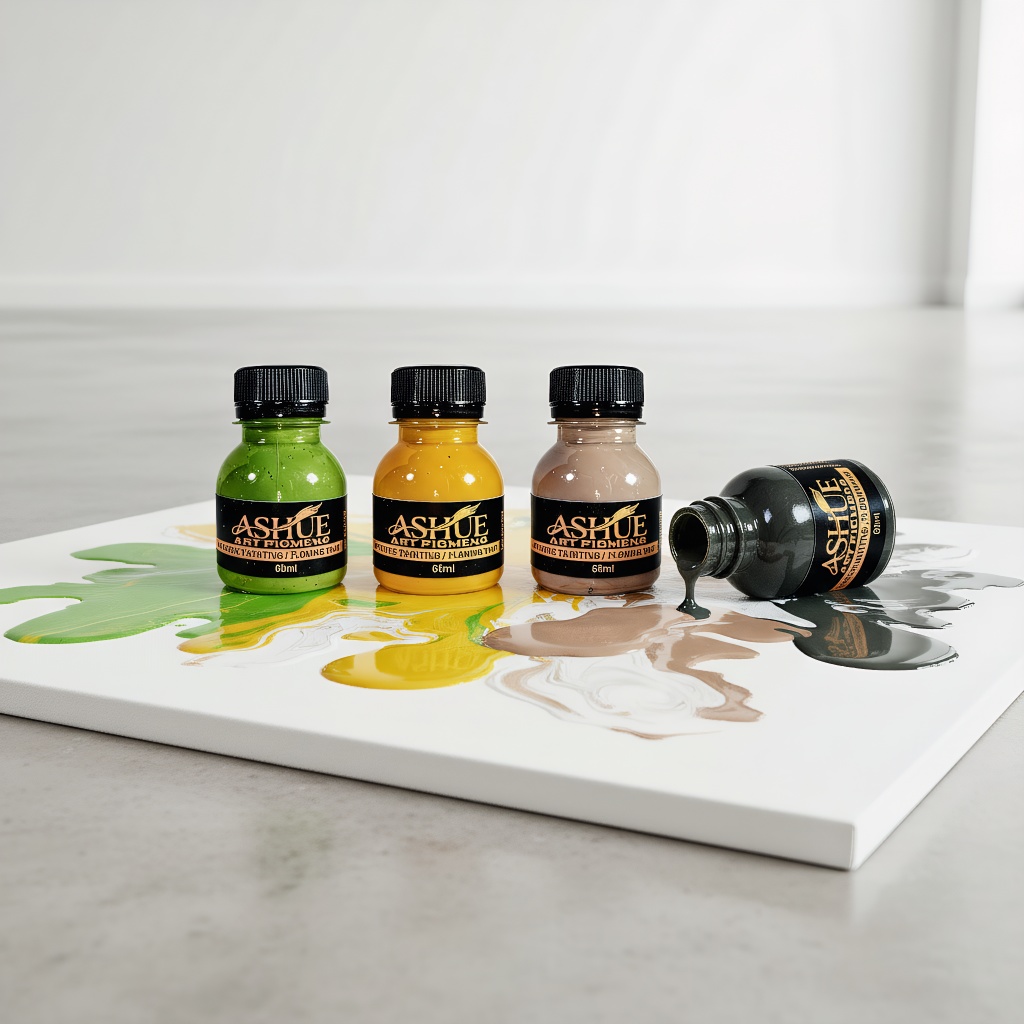 4 Colors 60ml Fluid Acrylic Po - огляд і ціна Acrylic Pour Paint