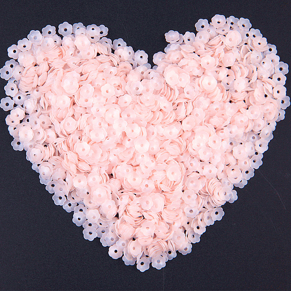 Matte Pink Flower Sequins 6mm  - огляд і ціна Art Craft Cup