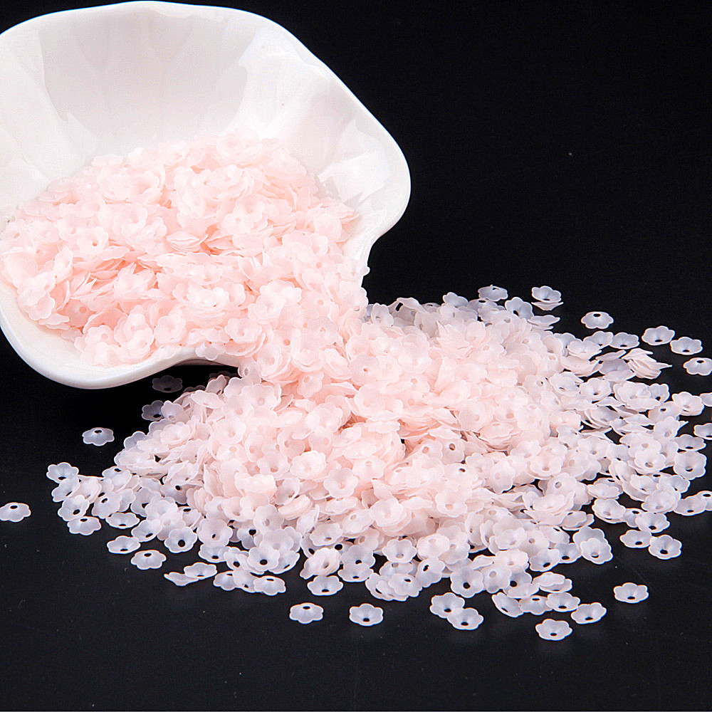 Matte Pink Flower Sequins 6mm  - огляд і ціна Art Craft Cup