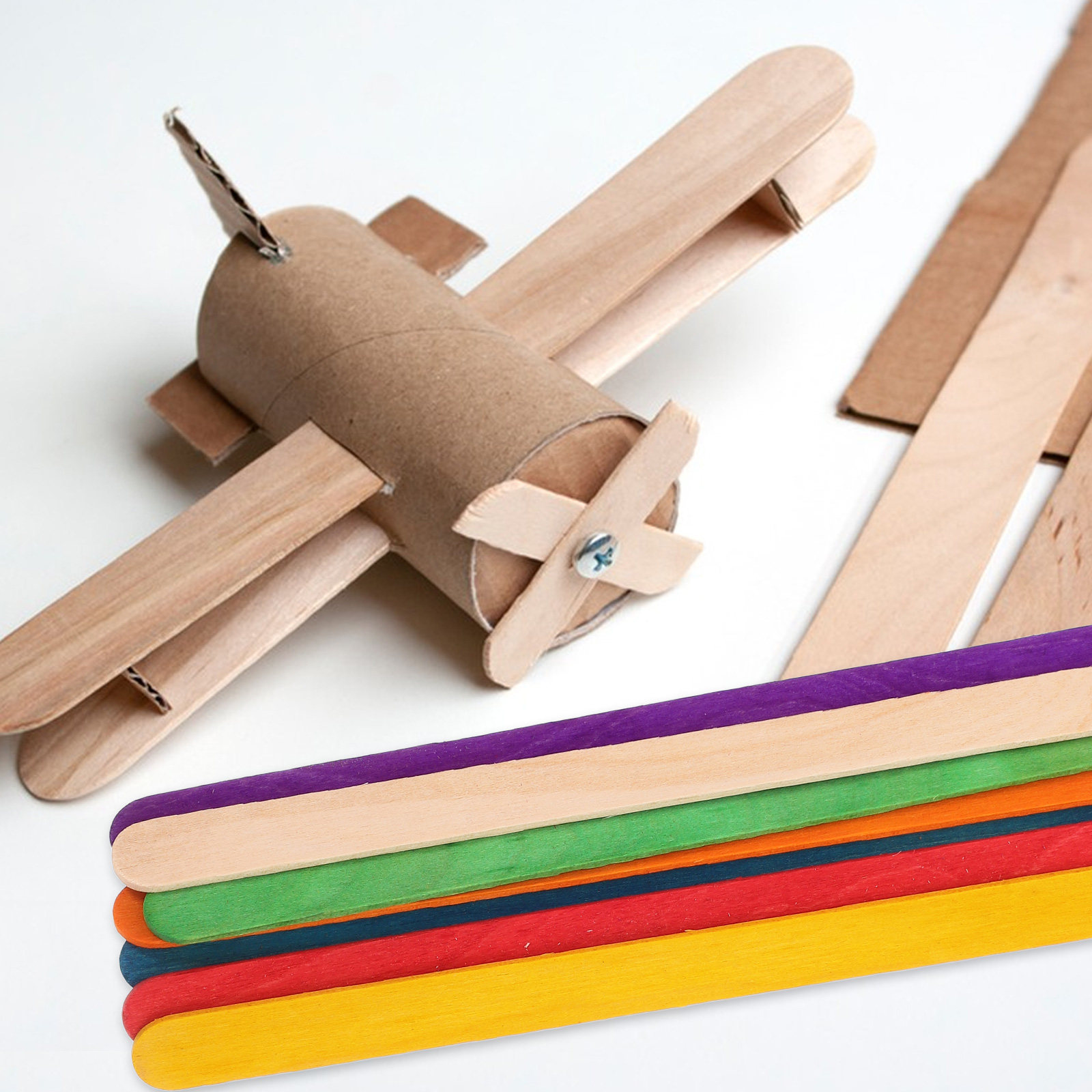 200Pcs Assorted Color Wooden I - огляд і ціна Art Craft Jumbo