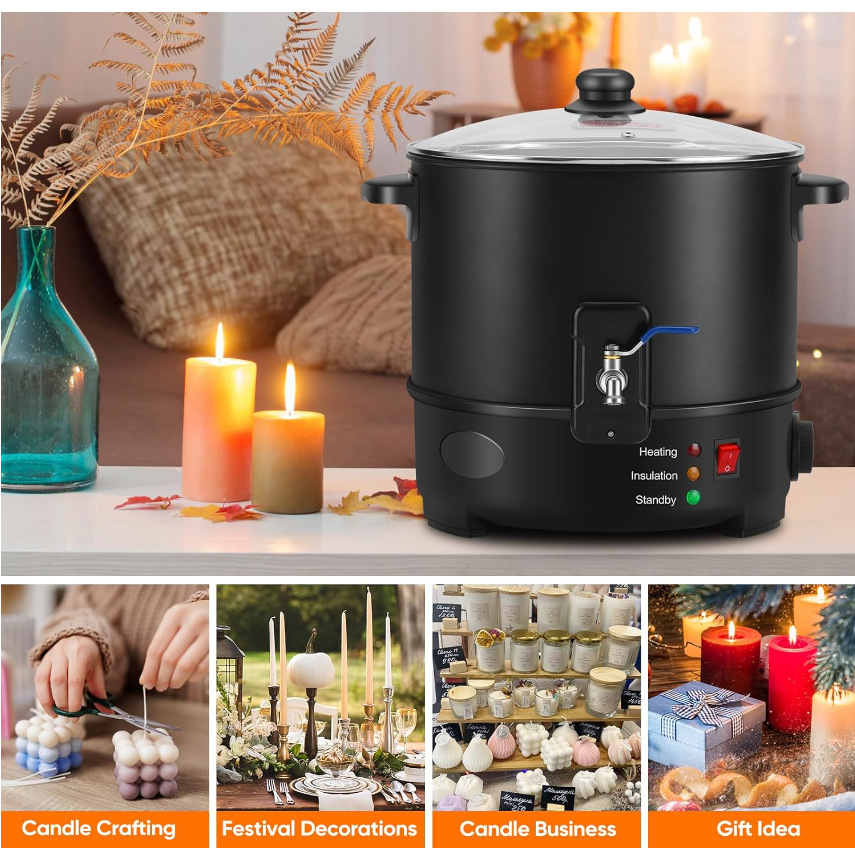 EU US Plug Electric Melting Ca - огляд і ціна Candle Making Wax