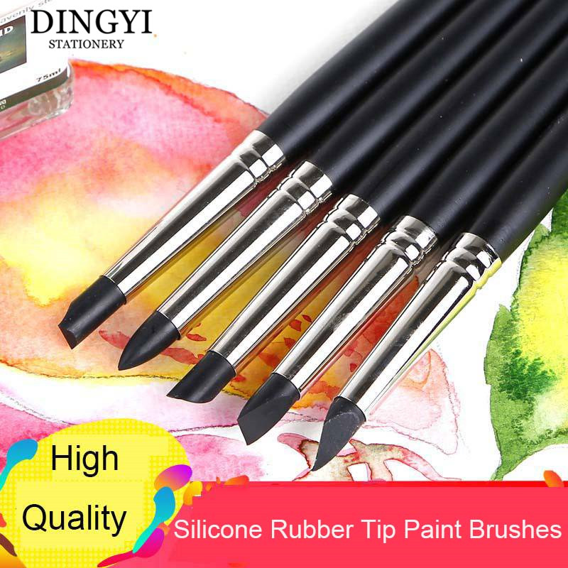 5pcs Silicone Rubber Tip Paint - огляд і ціна Gouache Paint Set