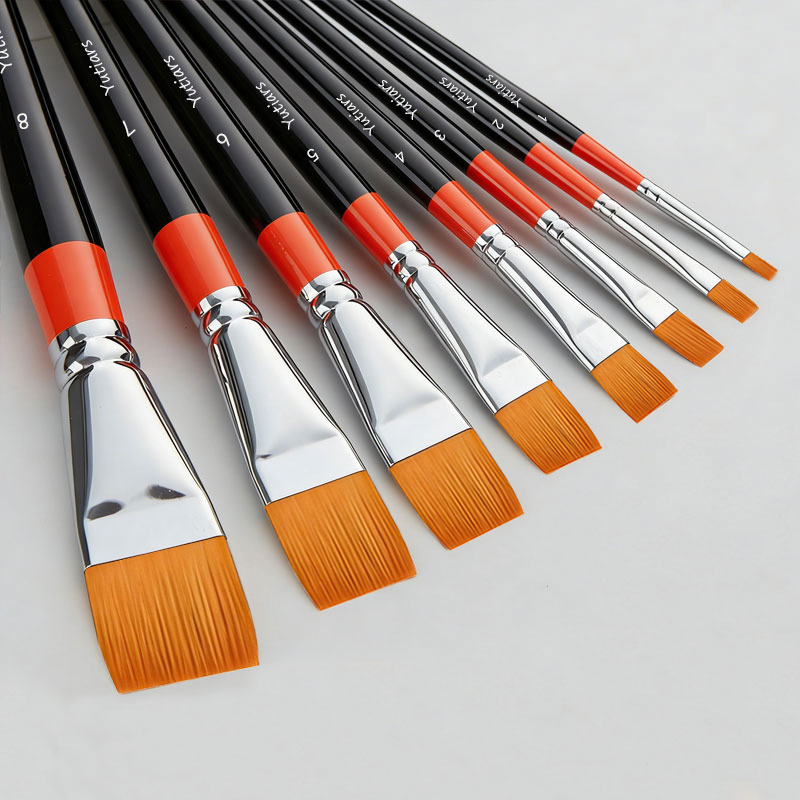 1Pc Artist Flat Paint Brushes  - огляд і ціна Gouache Paint Set