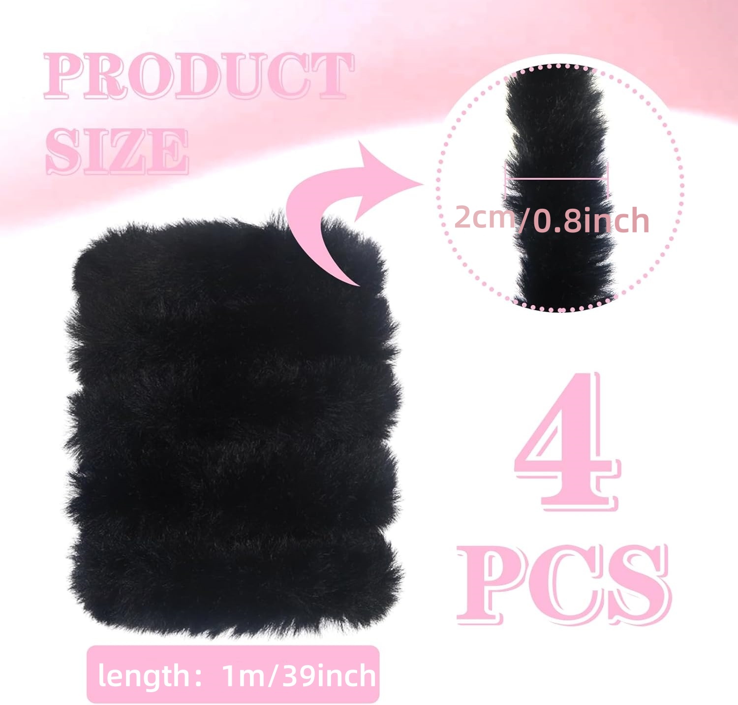 4Pcs Black Pipe Cleaners Craft - огляд і ціна Art Craft Jumbo