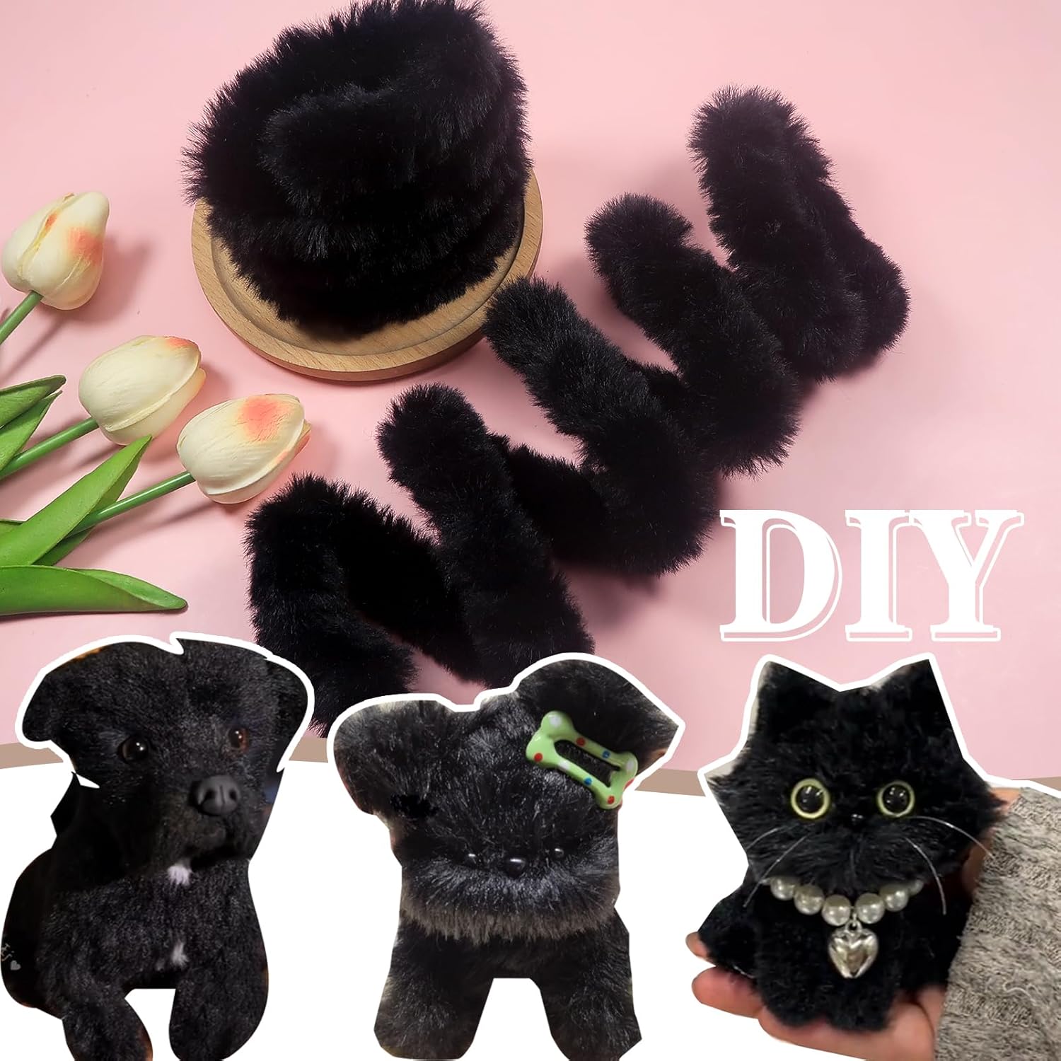 4Pcs Black Pipe Cleaners Craft - огляд і ціна Art Craft Jumbo