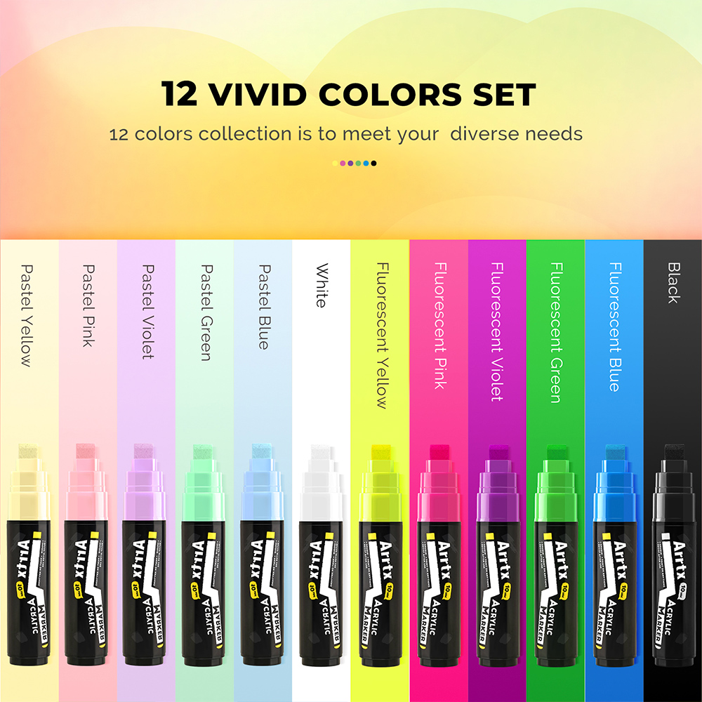 Arrtx Acrylic Paint Markers, 1 - огляд і ціна Art Craft Jumbo