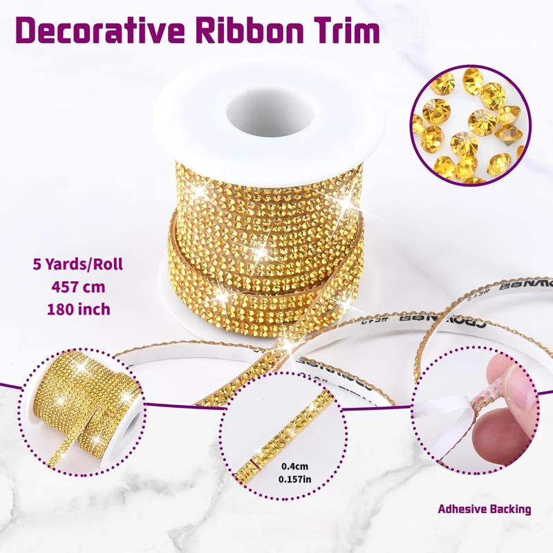 5 Yards Self-Adhesive Rhinesto - огляд і ціна Art Craft Hat