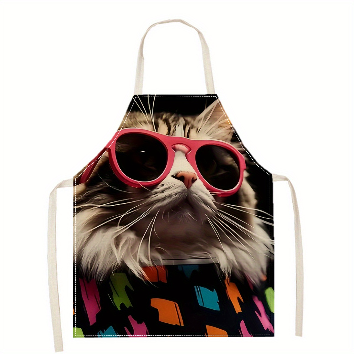 Linen Apron Funny Cat Sunglass - огляд і ціна Art Craft Gift Ideas