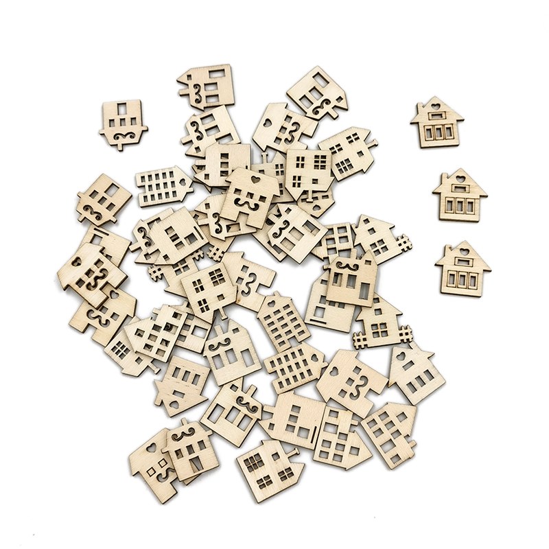 50pcs Unpainted Wood Slices fo - огляд і ціна Art Craft For Preschool