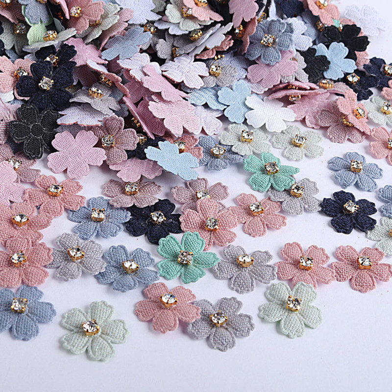 100Pcs 22mm Fabric Flower With - огляд і ціна Art Craft Hat