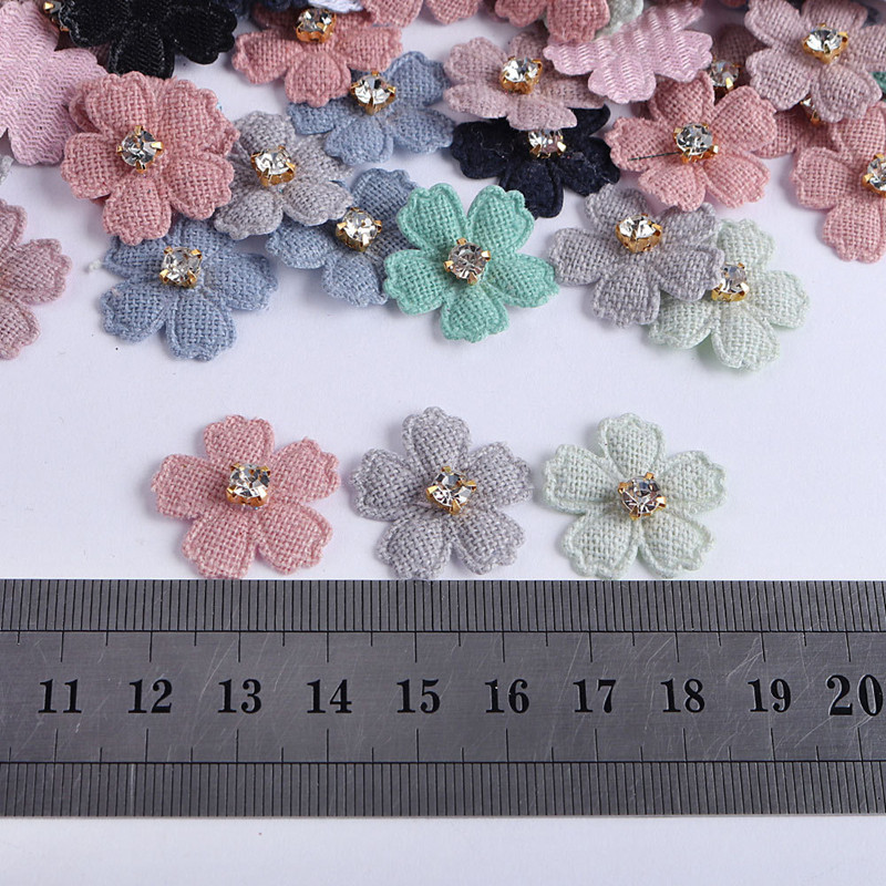 100Pcs 22mm Fabric Flower With - огляд і ціна Art Craft Hat